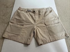 Columbia PFG Shorts Men s Size XXL Khaki Beige Fishing Nylon 8 Inch Inseam