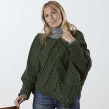 Herrschners  Forest Cable Sweater Crochet Kit