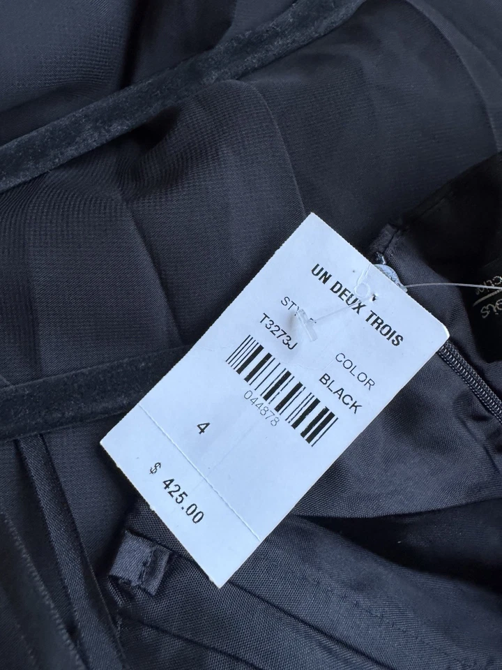 Un Deux Trois шикарный черный вечернее платье для девочек без бретелек размер 4 - Изображение 4 из 4