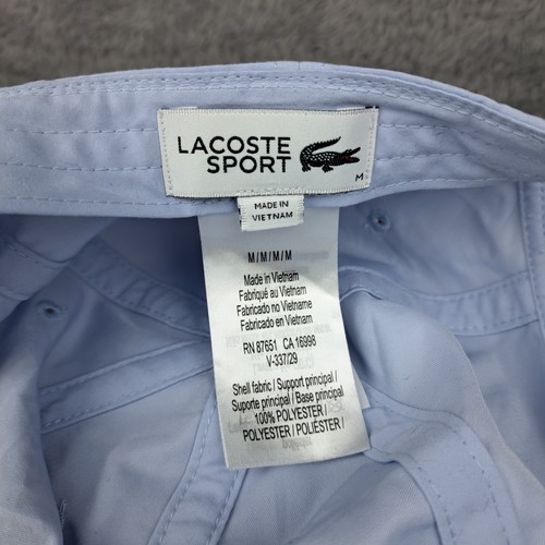 Lacoste Sport Hat Cap Strap Back Blue Logo Unisex Miami Open Lightweight Tennis - Picture 10 of 10
