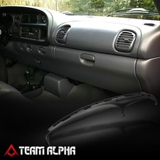 Fits 1998-2002 Dodge Ram Truck Pickup Black Front Dash Board Cap Cover Bezel Kit