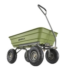 Gorilla Carts Poly Garden Dump Cart Camping Wagon, 600 Pound Capacity, Green