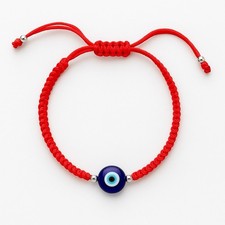 Red Evil Eye Bracelet   Adjustable Protection Amulet
