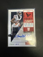 Vyncint Smith 2018 Panini Contenders Rookie Ticket Auto 5/17 #331 Houston Texans