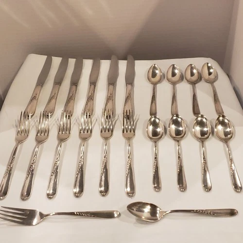 Silver Wheat by Reed & Barton Sterling Silver Flatware 22 Pieces READ