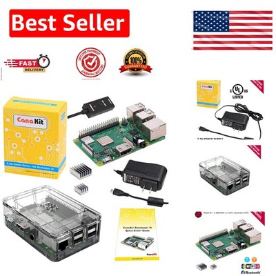 Raspberry Pi 3 B+ Kit with  Clear Case & 2.5A Power Supply for Projects