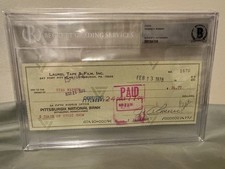 George A. Romero Signed Laurel Productions Check Beckett Authentic Slab PSA