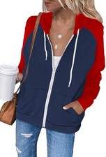 Full Zip Up HoodieWomen Hoodies Sweatshirt Long Sleeve Oversized