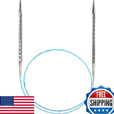 skacel by addi Rocket 2 Circular Knitting Needles 8mm US Size 11 32in plated bra