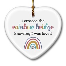 Rainbow Bridge Pet Memorial Ornaments, Cat/Dog Memorial Gifts for Loss of Dog...