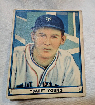 Vintage Play Ball Baseball Card  #27 Norman Robert Young Babe Young used