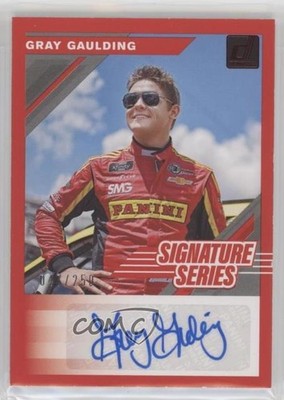 2020 Panini Donruss NASCAR Signature Series Red 47/250 Gray Gaulding Auto u0h