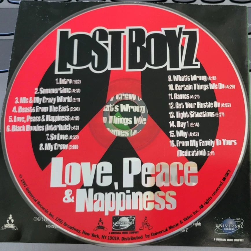 1997 LOST BOYZ LOVE PEACE & NAPPINESS Queens New York Hip Hop Rap CD & Insert - Image 3 of 3
