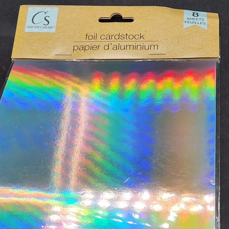 Crafter's Square Foil Cardstock Silver Shiny 8 Sheets - 6" X 6" New - Image 3 of 3