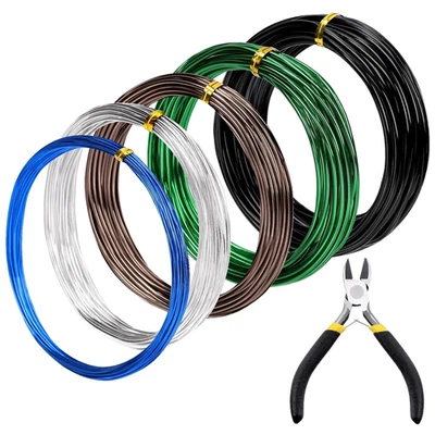 Mardatt 6Pcs Bonsai Training Wire Kit, 0.8Mm 1Mm 1.5Mm 2Mm 3Mm Bonsai Wire