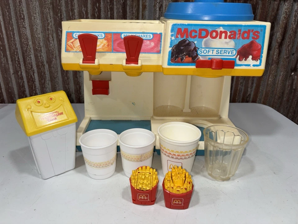 Fisher Price 1988 McDonald’s fuente de refrescos transformador de helados papas fritas y banco Foto 2 de 4