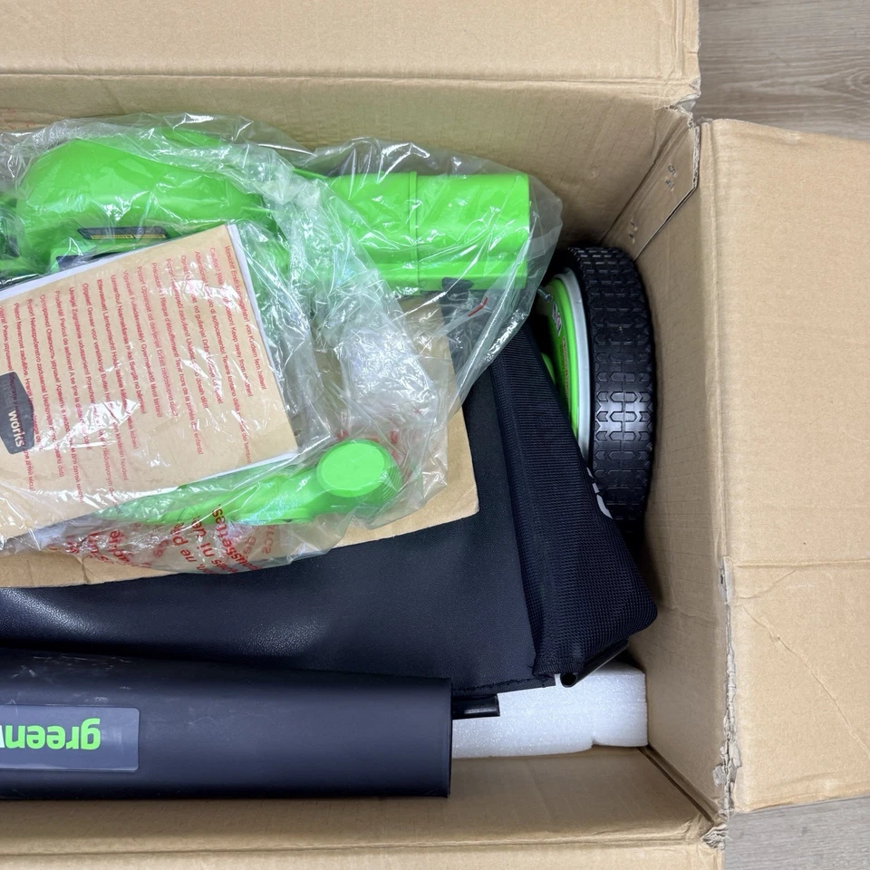 16-дюймовая катушечная газонокосилка GreenWorks 25052 + воздуходувка 7 ампер 24012 - Изображение 2 из 4