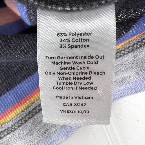 T By Talbots Striped Polyester Cotton Spandex Top Xp - Picture 4 of 8