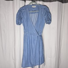 Madewell Chambray Wrap Dress