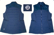 Lululemon Down For It All Vest 700 Fill 6-Pockets sz 14 H2o Repel Stretch Sides