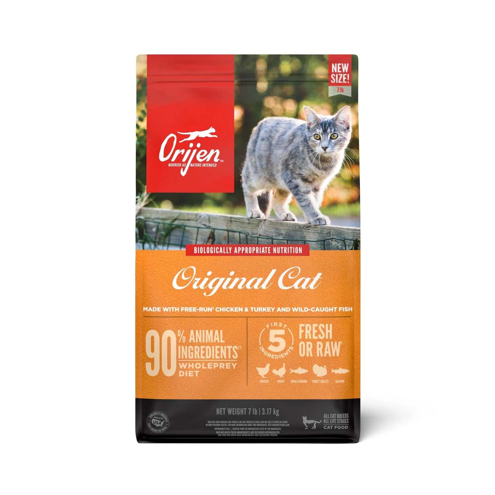Orijen Original Cat Food 7 Lb Grain Free High Protein Fresh Raw Ingredients