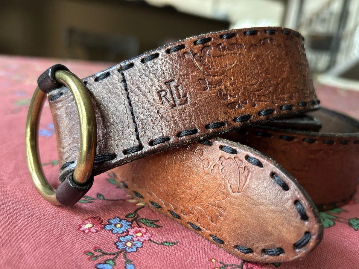 Women\'s Polo Ralph Lauren Brown Leather Belt Size 32 Lauren Ralph Lauren Brown Belts for Women for sale | eBay main image 2