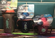 Image of 3x tommee tippee sippee trainer cups 4+ 7+ & 12 + Month New