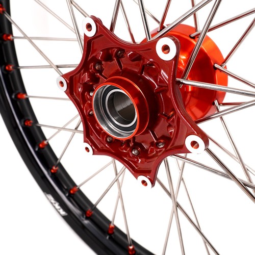 KKE 21/19 Cast Wheels Rims Set for KTM SX EXC EXC-F 125-530 2003-2024 Red - Picture 6 of 11