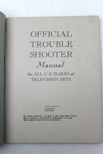 1958-60 5 Part Course Official Trouble Shooter Manual All U.S. Television Sets - Bild 10 von 10