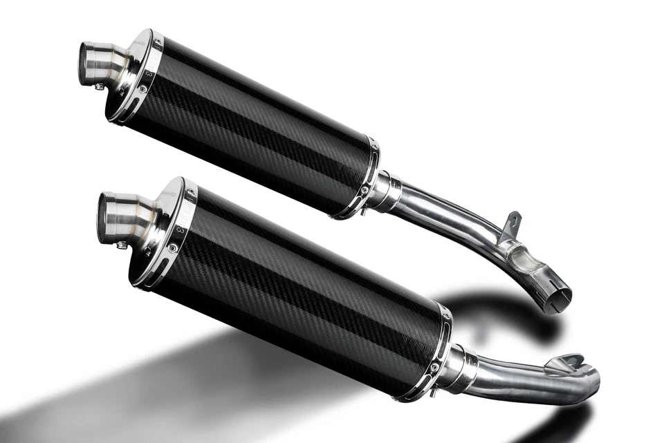 Kit silenciador escape carbono ovalado 14" Honda VTR1000F Superhawk 1997-2003 Foto 2 de 4