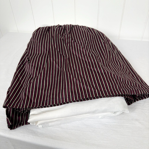 Ralph Lauren Chaps Bettrock Preston weingrün schwarz gestreift California King 15" - Bild 2 von 7