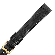 Hadley Roma LS969 11mm Ladies Black Genuine Teju Lizard Watch Band VNOS