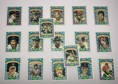 1991 Kelloggs Corn Flakes MLB Card all 15 of 3-D Baseball Greats ( Description)