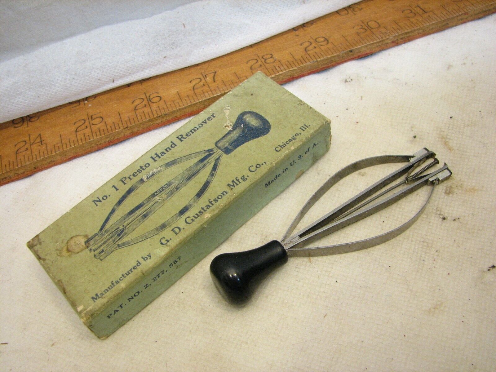 Vintage Presto No 1Watch Hand & Pointer Puller Watchmaker's Tool w/Box Gustafson
