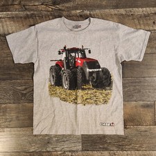 New Case IH Tractor Gray Short Sleeve T-Shirt Men's Sz Large International