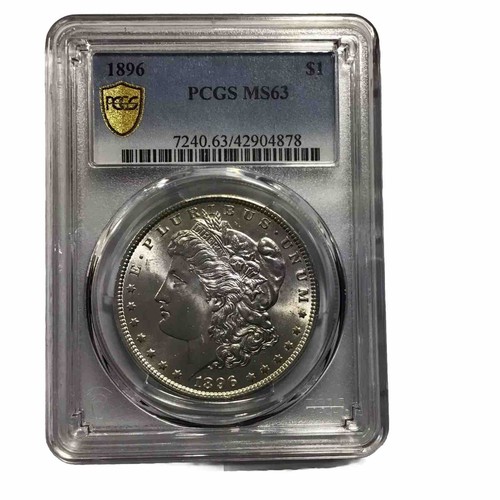 1896 $1 Morgan Silver Dollar PCGS MS 63 42904878 Brilliant Uncirculated - Picture 3 of 10