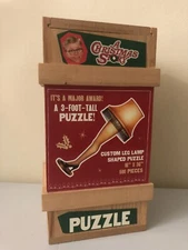 A Christmas Story 500-Piece Leg Lamp Shaped Puzzle Wooden Box New-Open Box