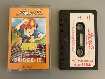 Amsoft Bridge-It Amstrad CPC 464 664 6128 Vintage Kassettenspiel. Working Tape CPC464