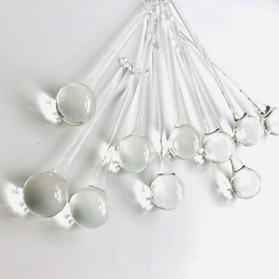 10pcs (4.72in x 0.78in) Clear Raindrop Chandelier Crystal Hanging Crystal Prisms