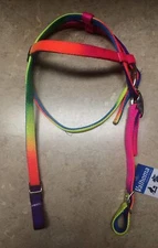 New! Valhoma Horse size Heavy duty NYLON RAINBOW HEADSTALL 800 - 1100 lbs.