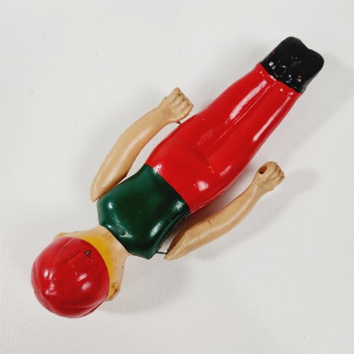 Vintage Zelluloid Turner Junge grün rot Spielzeug Ersatzteil - 5 1/4" - Bild 3 von 7