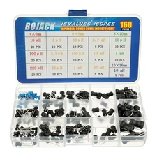 BOJACK 15 Values 160 Pcs Inductor 10 uH to 20 mH DIP Radial Power Choke Induc...