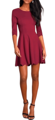 cumulonimbus clouds burgundy skater dress Kloe Bubble Skirt Strapless Mini Dress main image 1