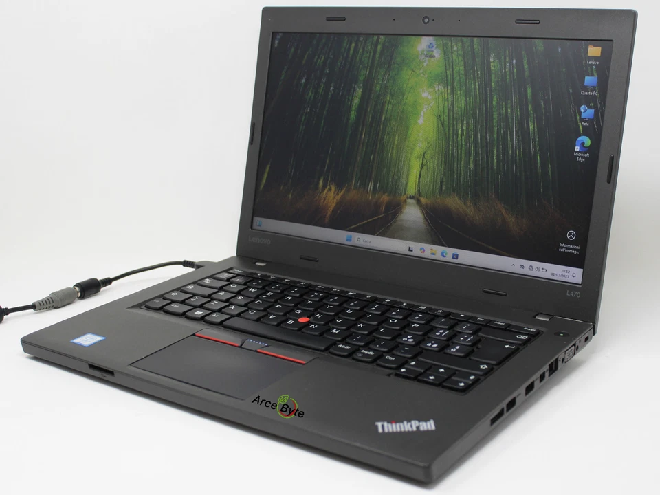 LENOVO THINKPAD L470 2016 14" COREi5 RAM 4GB SSD 128GB W11 PRO NO BATTERIA E USB - Immagine 4 di 4