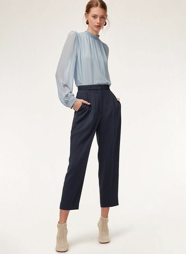 Aritzia Wilfred Trouser Navy Blue 