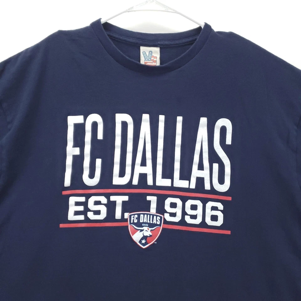 Camisa Pullover Junk Food FC Dallas Hombre XL Azul Manga Larga Rendimiento Cuello Redondo Foto 3 de 4
