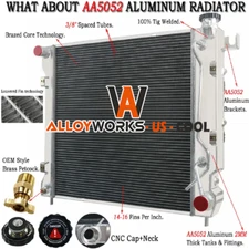 Aluminum 3 Row Radiator Fit 1997-1999 Dodge Dakota 1998-2000 Durango 3.9L 5.2L