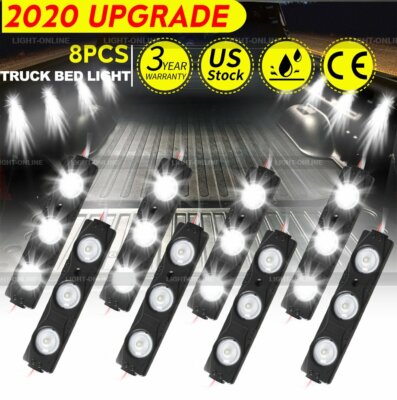 LED Truck Bed Lights Kit Truck Cargo Pickup Bed Lighting Kit with Switch IP68