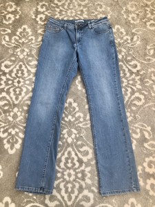 lee perfect fit jeans just below the waist