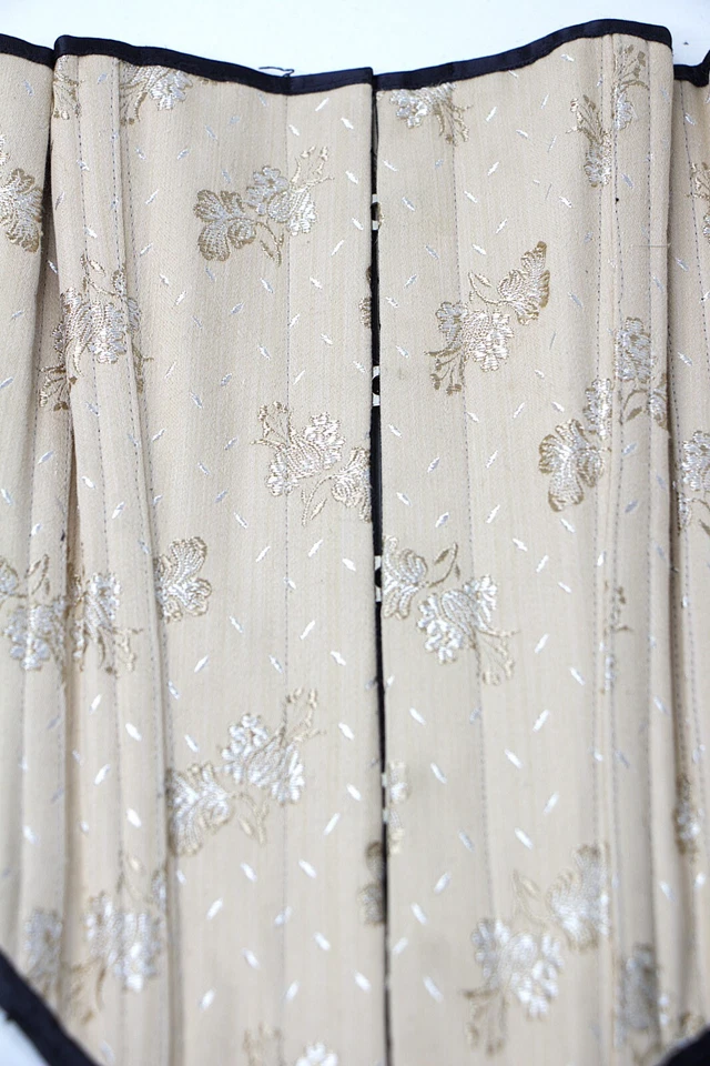 Vollers Embroidered Corset Under Bust Lace Up & Over Lock Metal Boning Hip Gores - Image 3 of 4